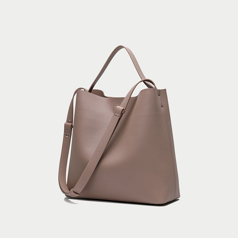 Women's Genuine Leather Fashion Simple Big Crossbody Bags