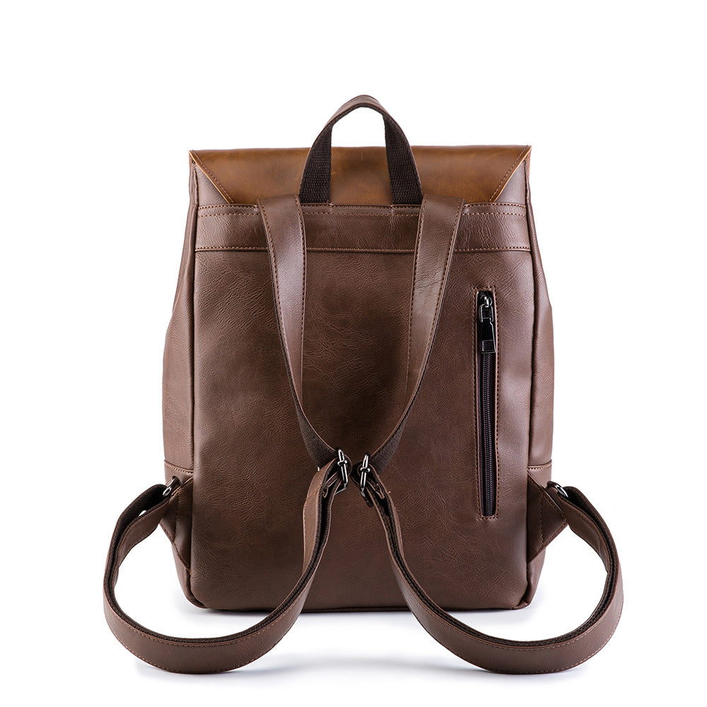 Men's Retro With Crazy Horse Large Capacity Backpacks