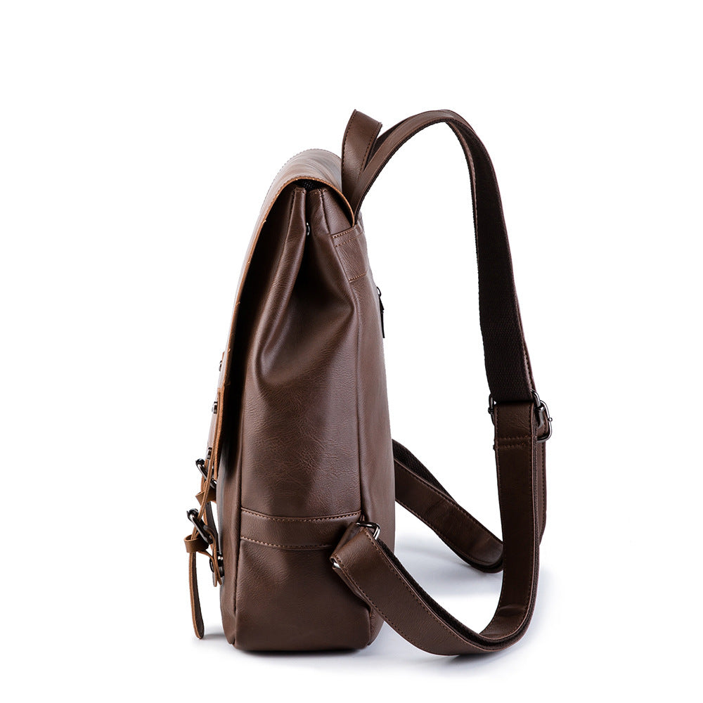 Men's Retro With Crazy Horse Large Capacity Backpacks