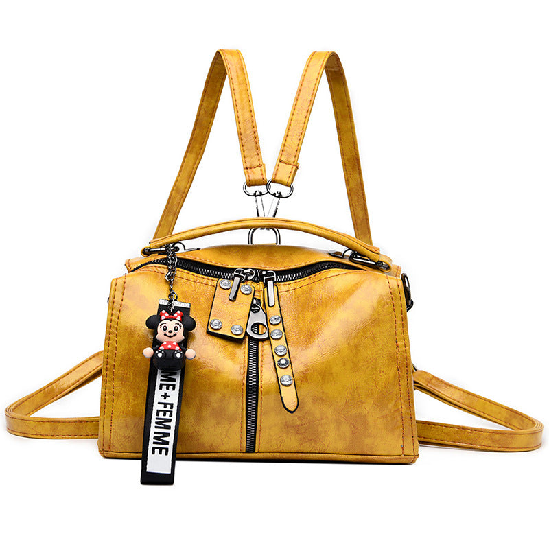 Women's Super Hot Live Broadcast Leather Light Backpacks