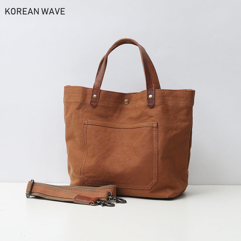 Women's Attractive Canvas Korean Simple Versatile Shoulder Bags
