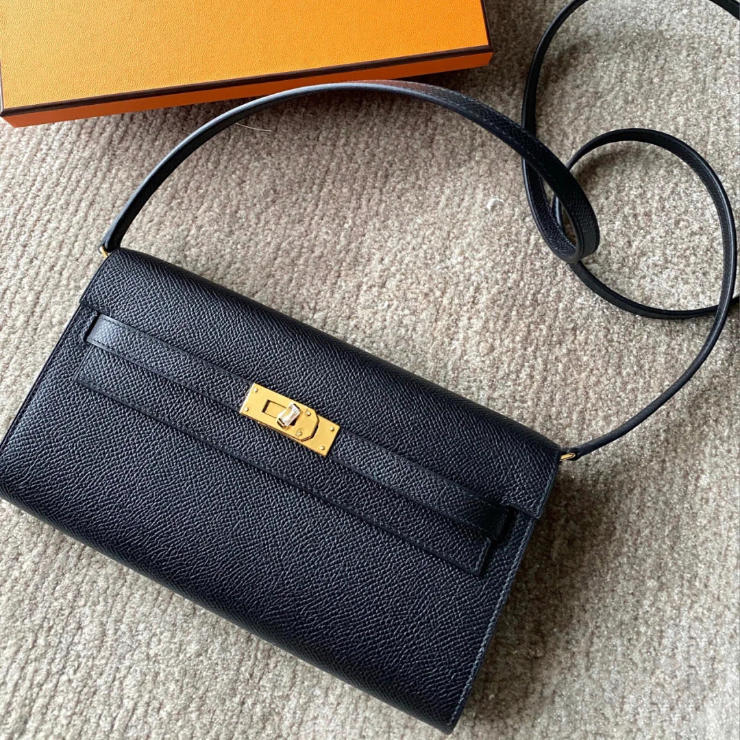 Women's Kelly Long Cowhide Clutch Position Handbags