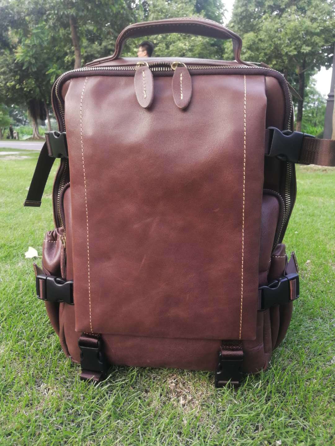 Women's & Men's & First Layer Cowhide Business Computer Backpacks
