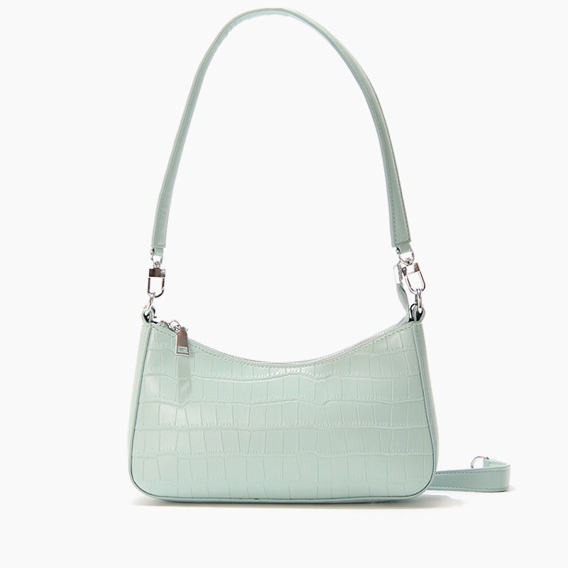 Design Underarm Western Style Purple Crocodile Shoulder Bags