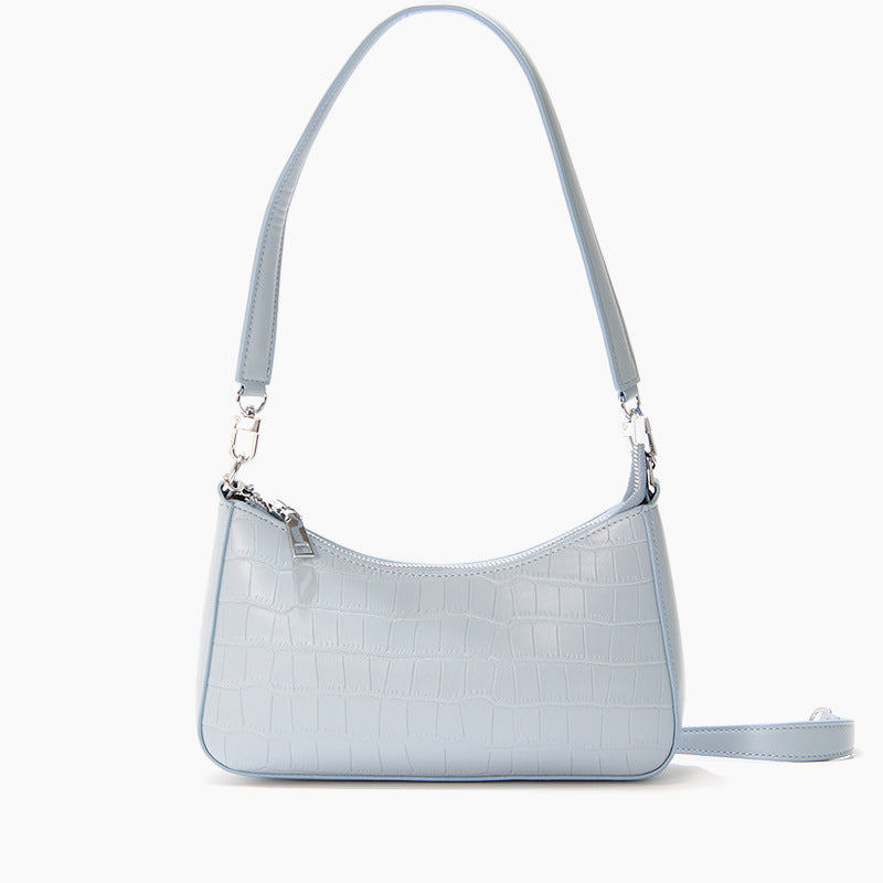 Design Underarm Western Style Purple Crocodile Shoulder Bags