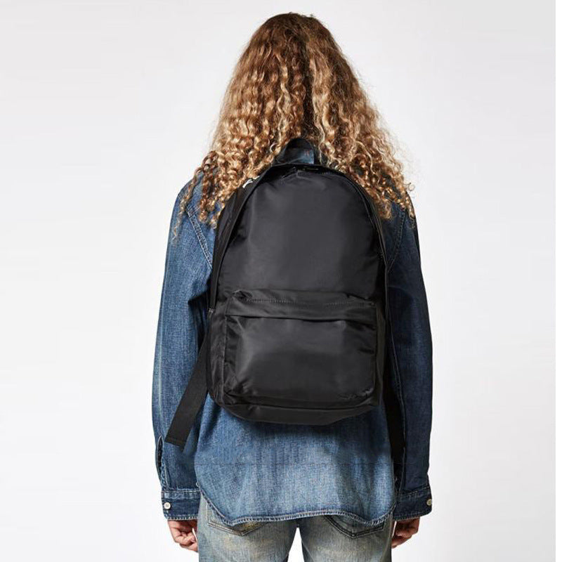Women's & Men's & Double Line Letters Solid Color Backpacks