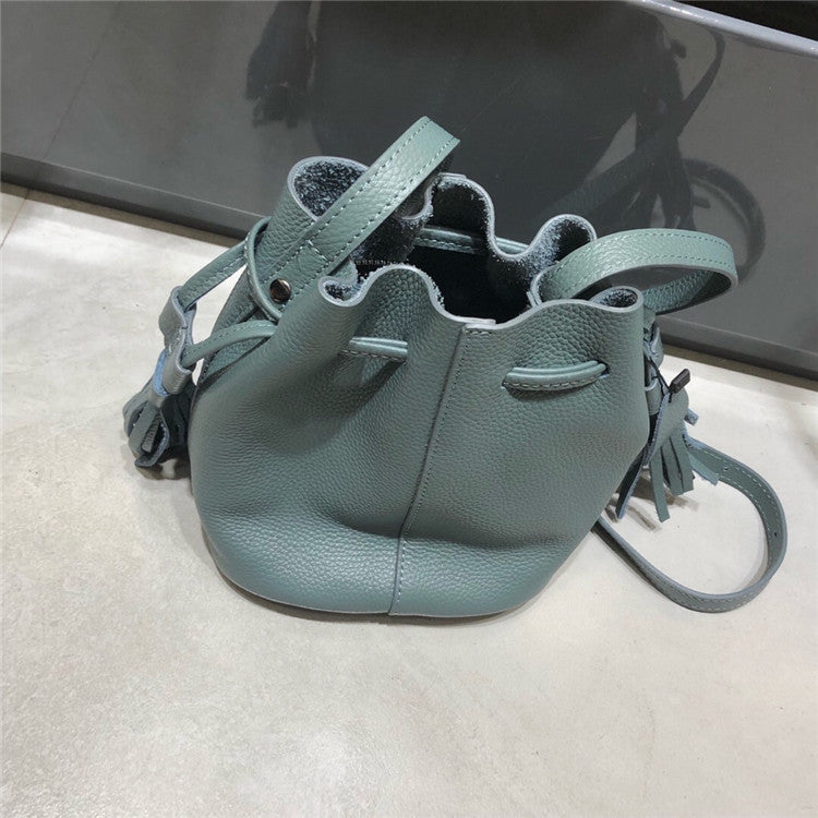 Women's Open Leather Retro Mini Korean Style Shoulder Bags