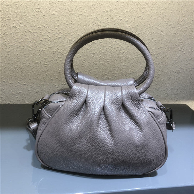 First Layer Cowhide Cloud Dumpling For Mom Trendy Handbags