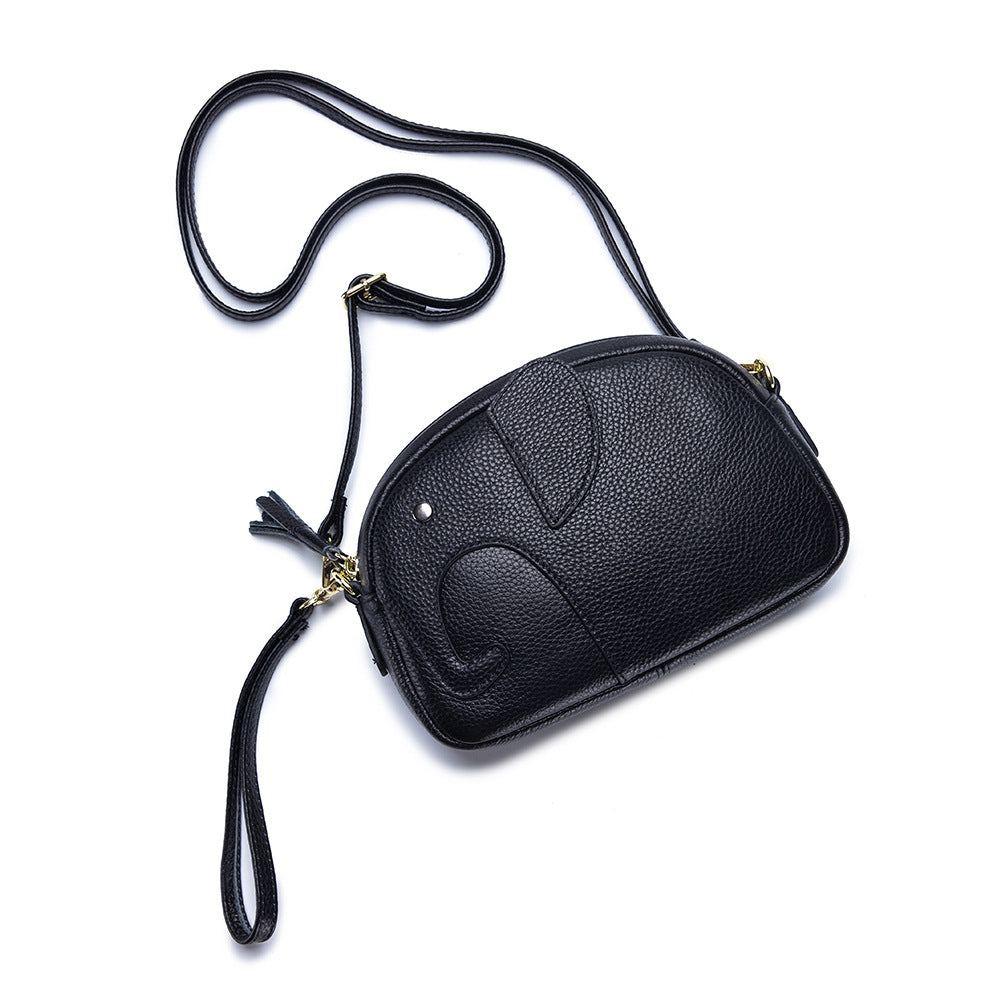 First Layer Cowhide Elephant Niche Live Crossbody Bags