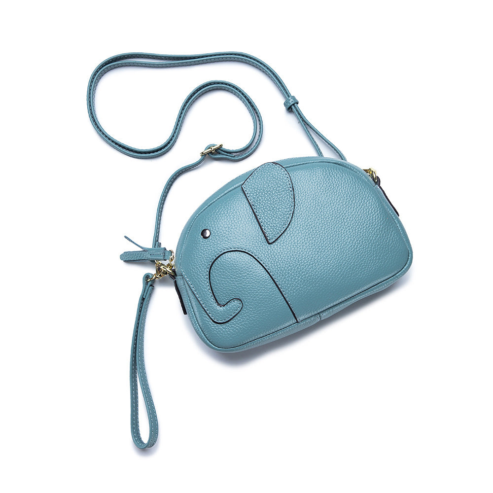 First Layer Cowhide Elephant Niche Live Crossbody Bags