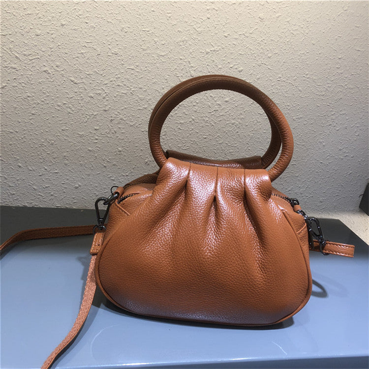 First Layer Cowhide Cloud Dumpling For Mom Trendy Handbags