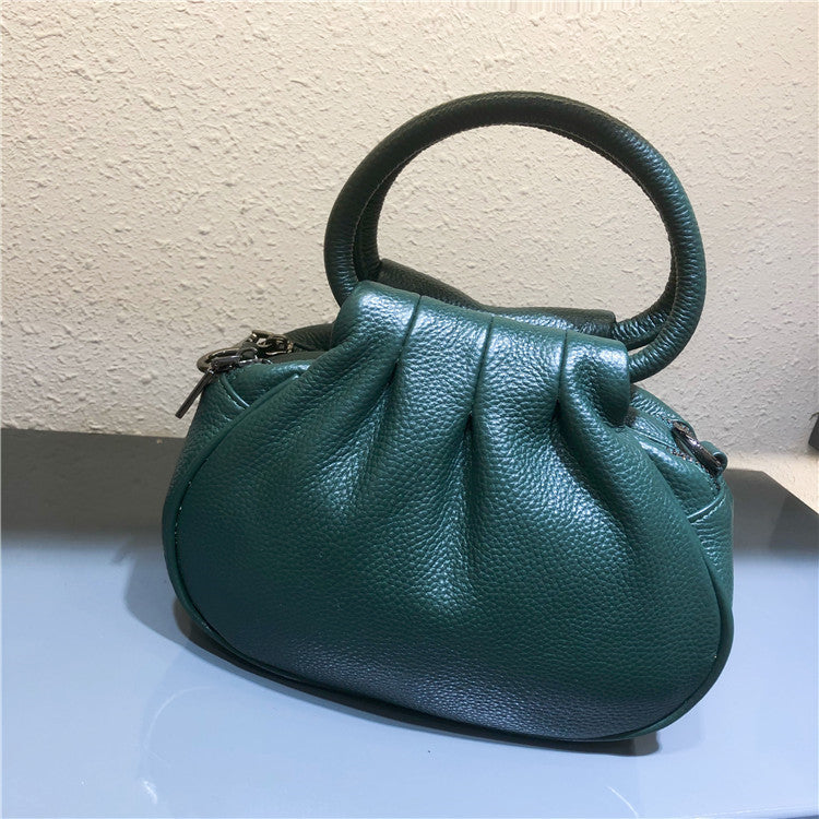 First Layer Cowhide Cloud Dumpling For Mom Trendy Handbags