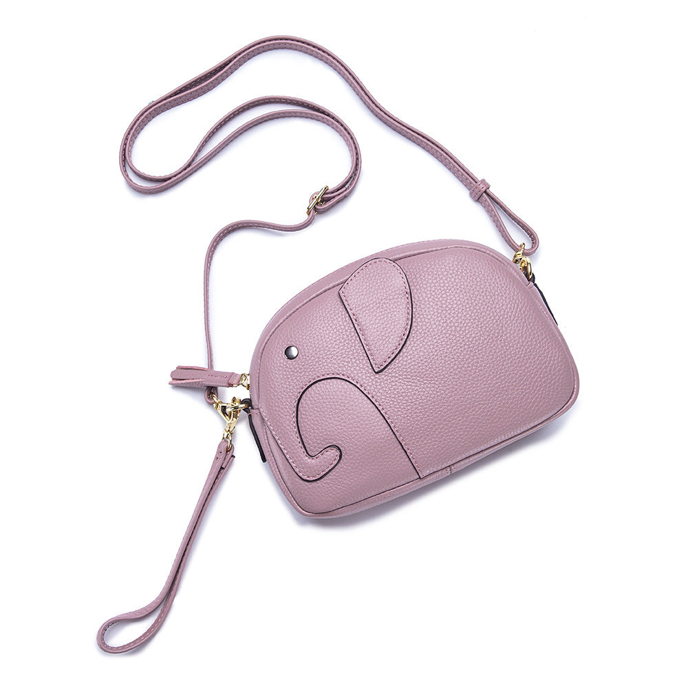 First Layer Cowhide Elephant Niche Live Crossbody Bags