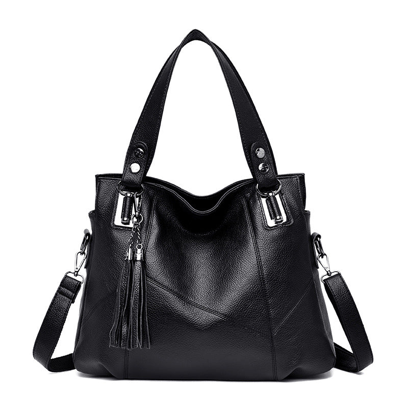 Women's Stitching Mother Korean Versatile Large Capacity Handbags