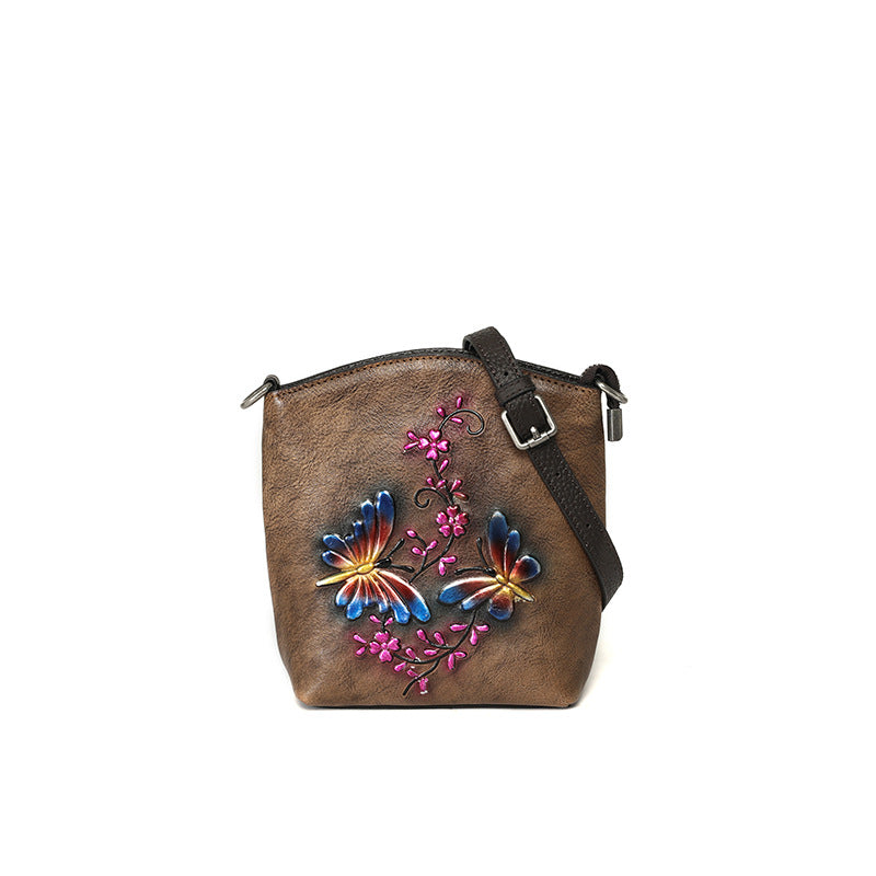 Women's Retro First Layer Cowhide Trendy Crossbody Bags