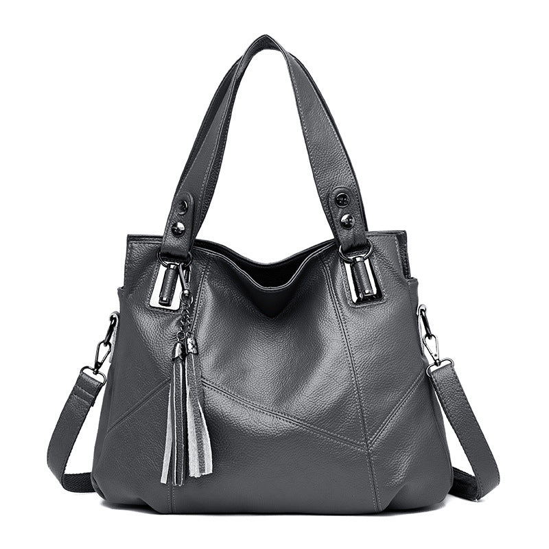 Women's Stitching Mother Korean Versatile Large Capacity Handbags