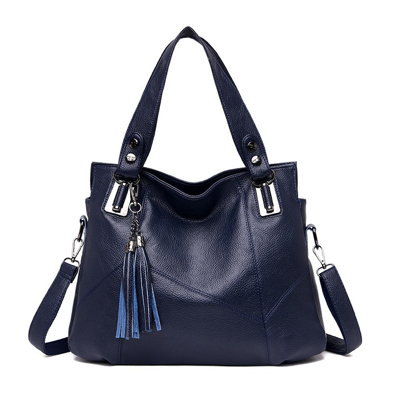 Women's Stitching Mother Korean Versatile Large Capacity Handbags
