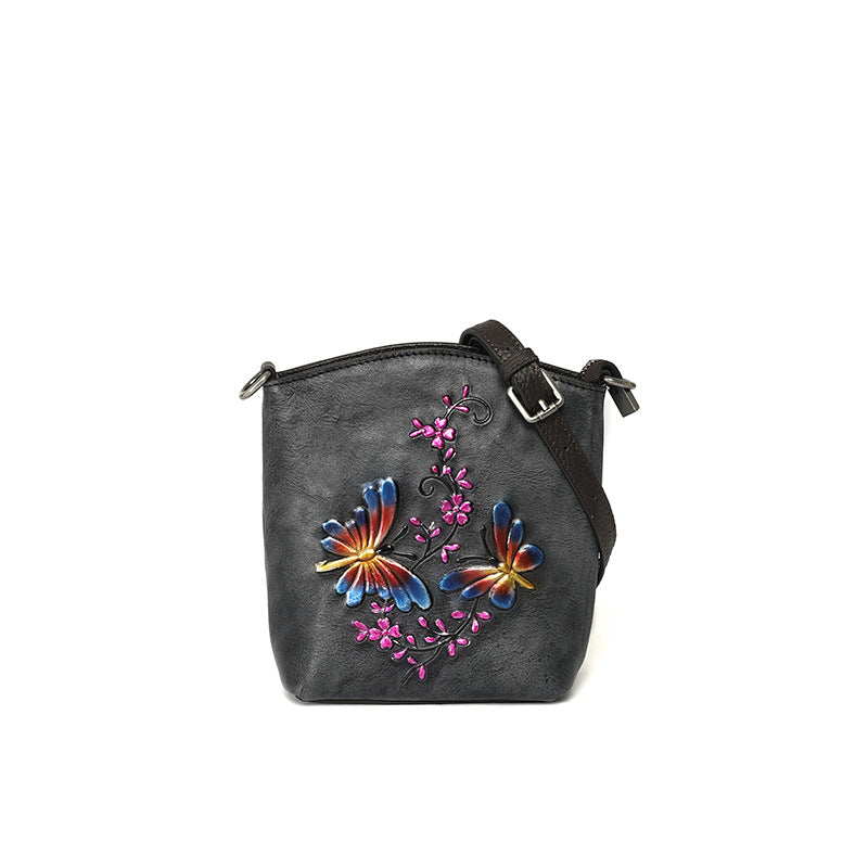Women's Retro First Layer Cowhide Trendy Crossbody Bags