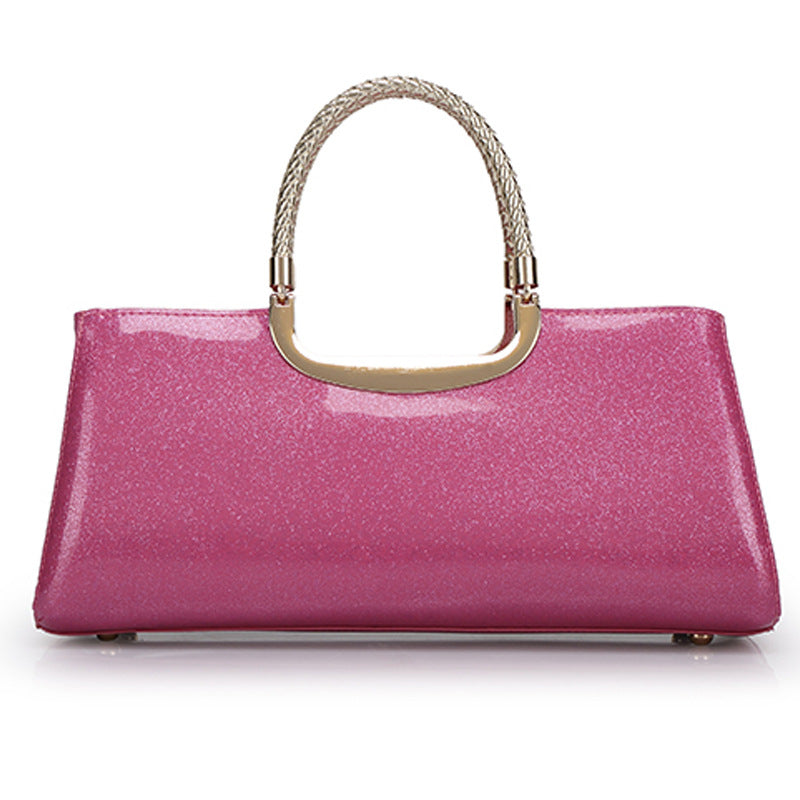 Women's Dinner Red Bridal Fashion Shiny Surface Handbags