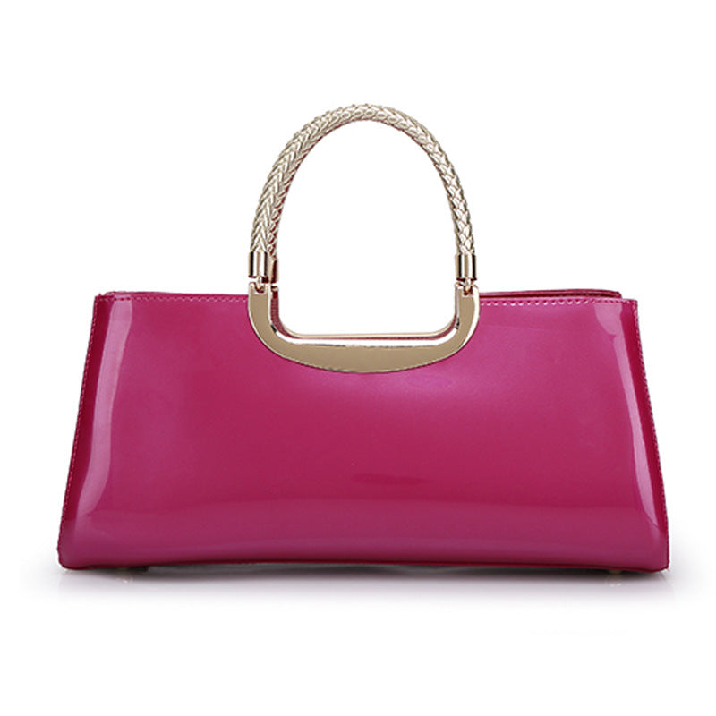 Women's Dinner Red Bridal Fashion Shiny Surface Handbags