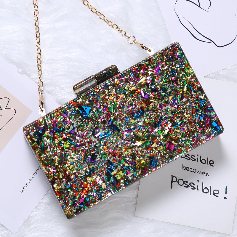 Sequins Pattern Acrylic Chain Fashion For Bags
