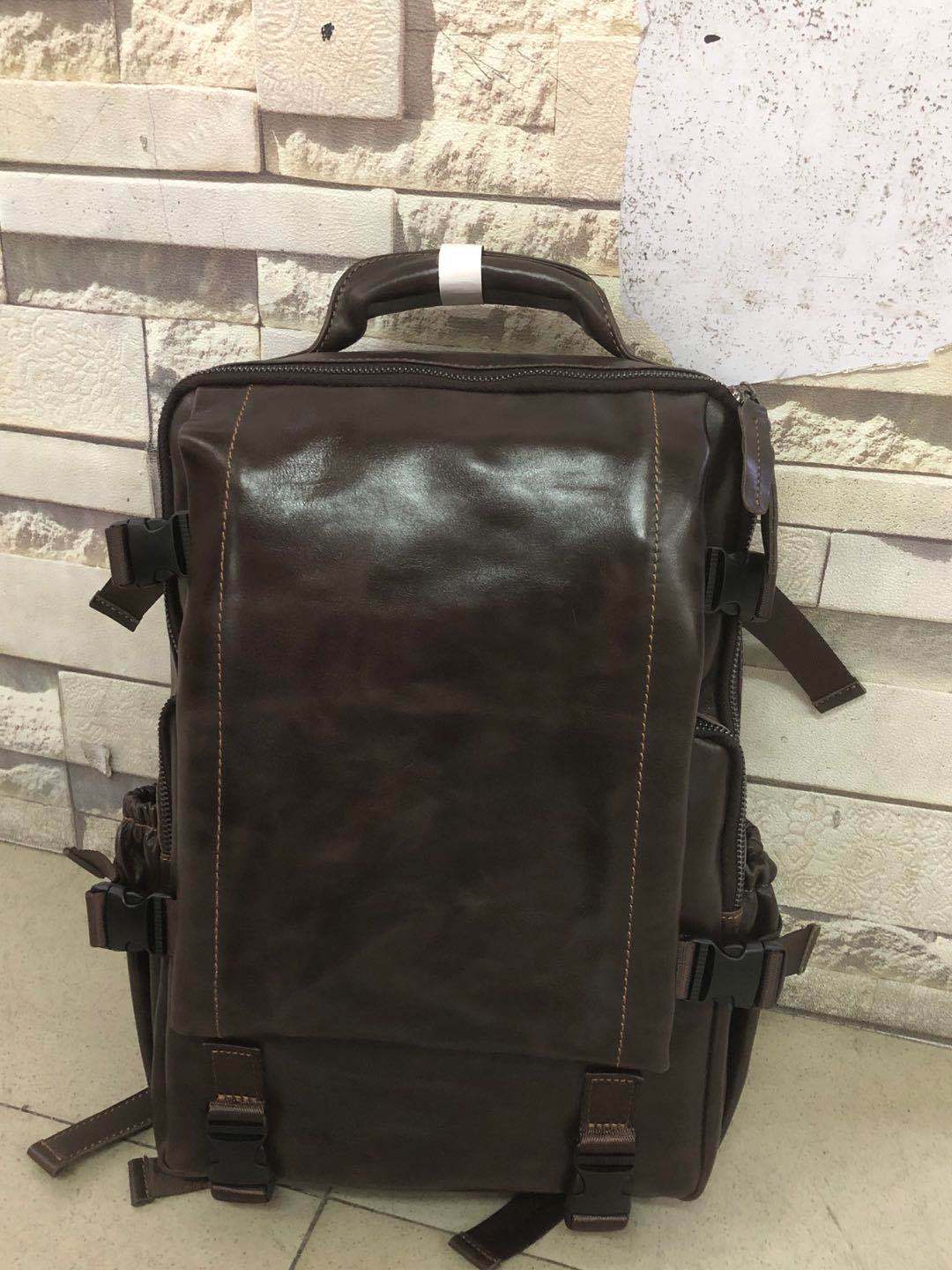 Women's & Men's & First Layer Cowhide Business Computer Backpacks