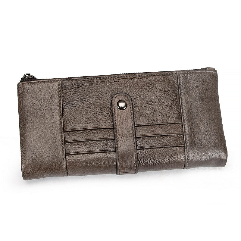 Women's & Men's & Long Type Genuine Leather Retro Men's Wallets