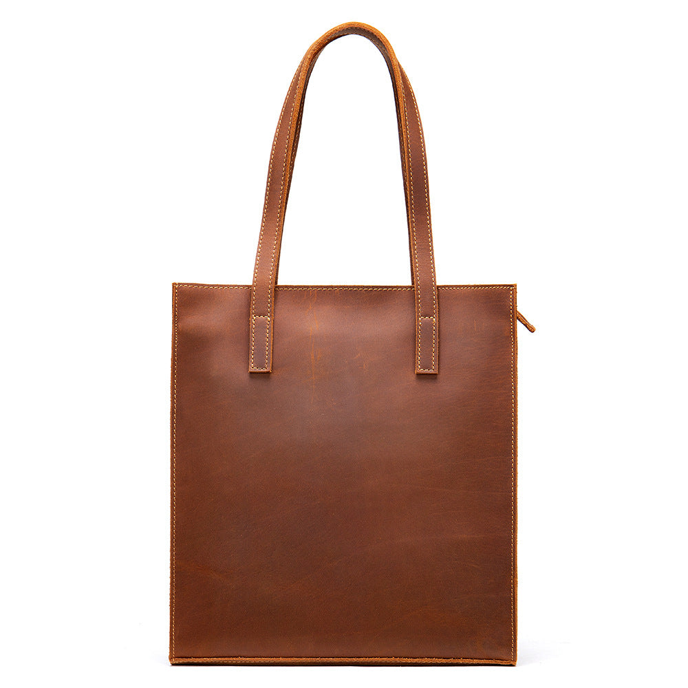 Women's Horse Leather Retro Cowhide Vertical Pc Men's Handbags