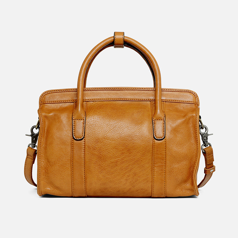 Women's Niche Hand Dyed First Layer Cowhide Handbags