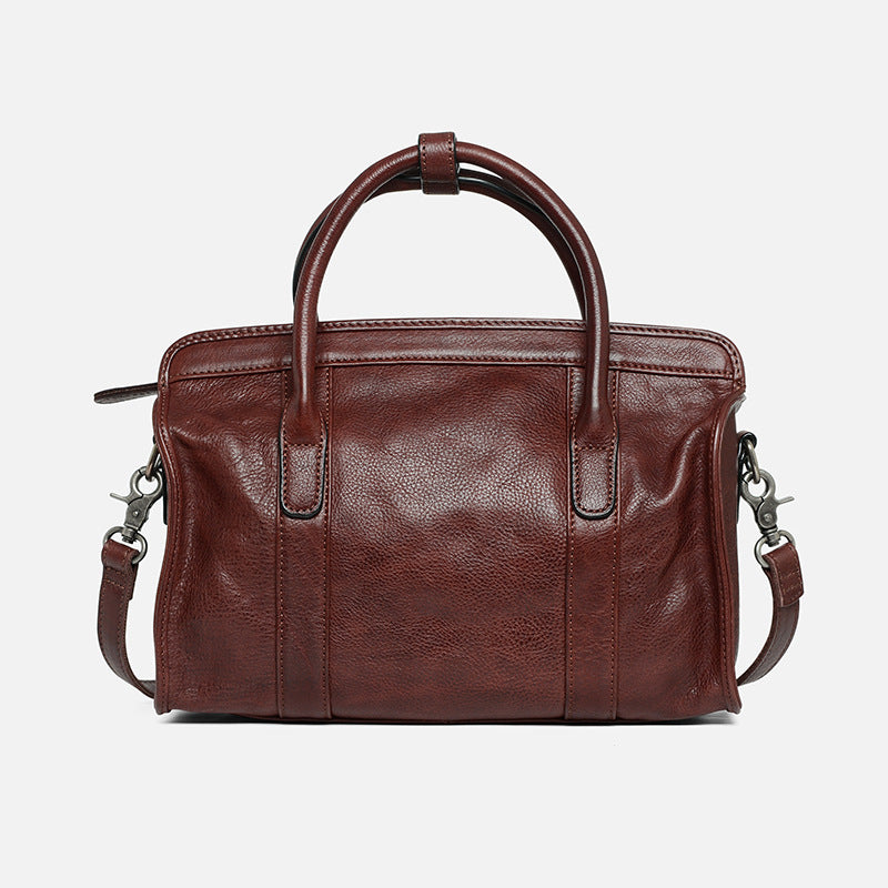 Women's Niche Hand Dyed First Layer Cowhide Handbags