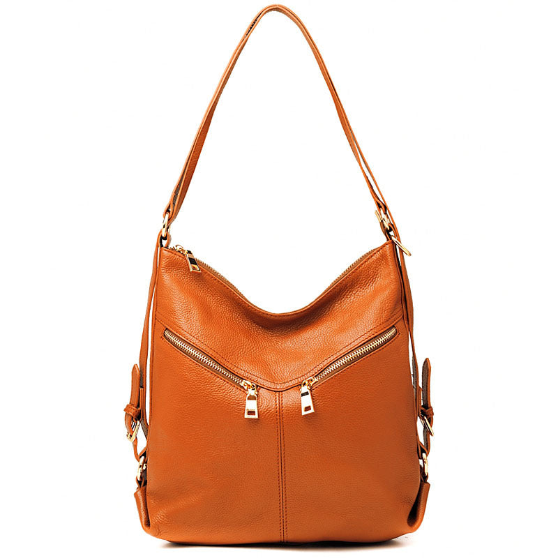 Women's College First Layer Cowhide Genuine Leather Backpacks