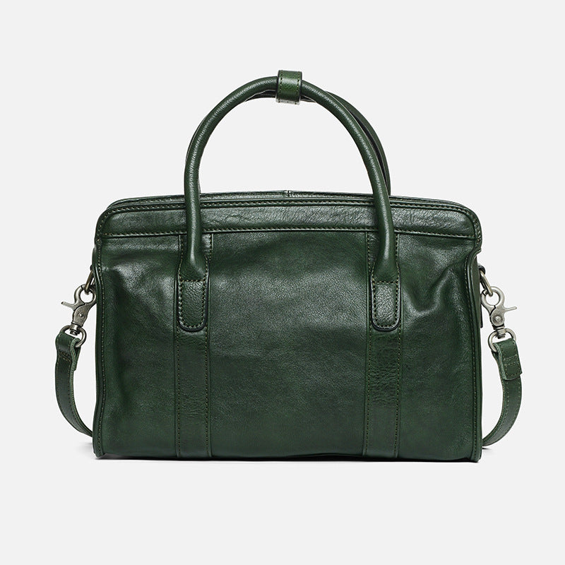 Women's Niche Hand Dyed First Layer Cowhide Handbags