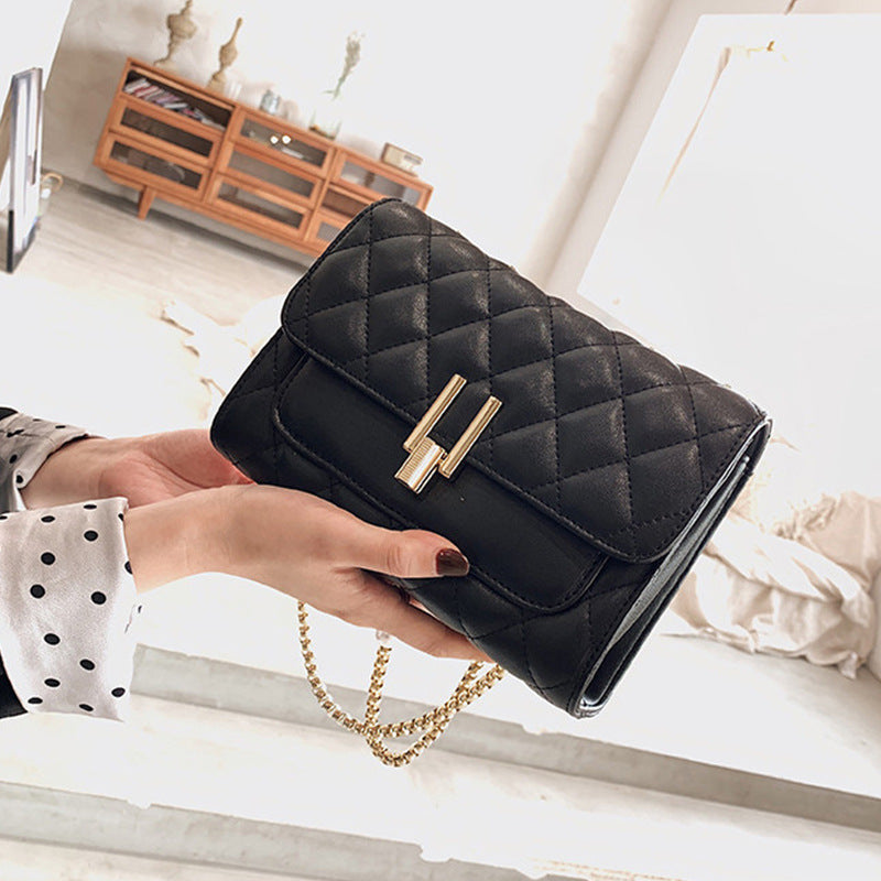 Women's Genuine Leather Rhombus Chain Fashion Bags
