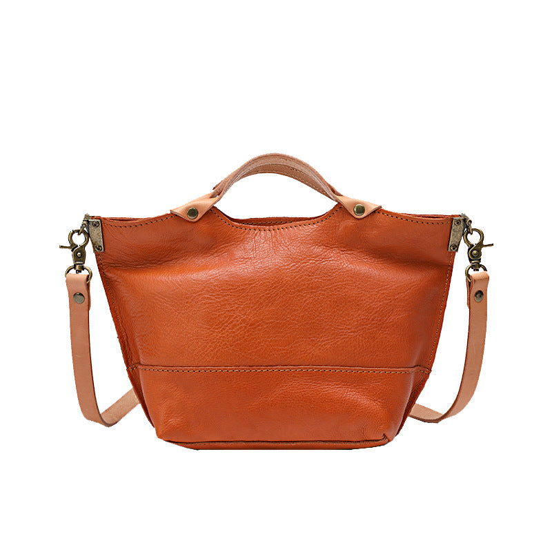 Women's Top Layer Cowhide Handmade Retro Easy Shoulder Bags
