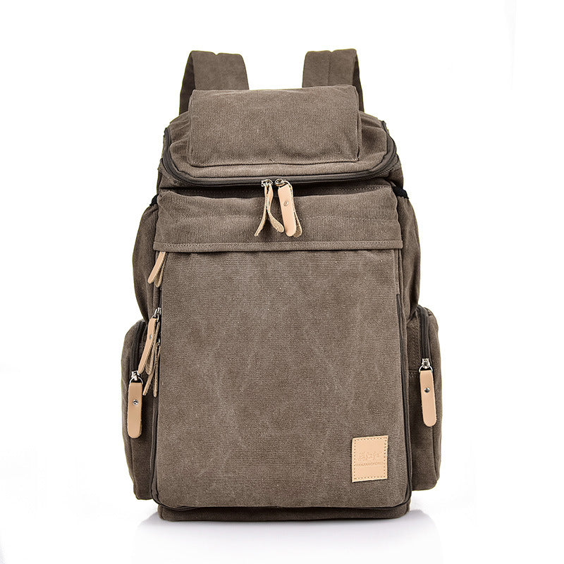 Men's Vintage Female Canvas Leisure Hiking Lightweight Backpacks