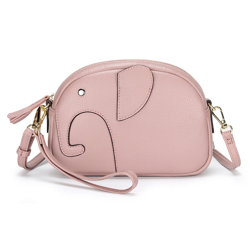 Women's Leather Summer Clutch Zipper Creative Round Crossbody Bags