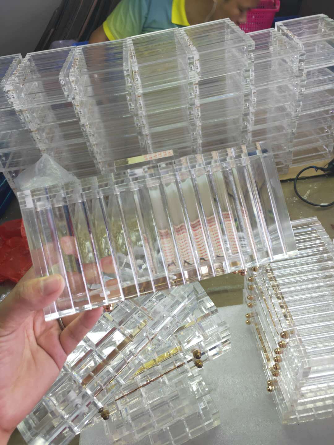 Women's Dinner Ice Crack Transparent Acrylic Evening Bags