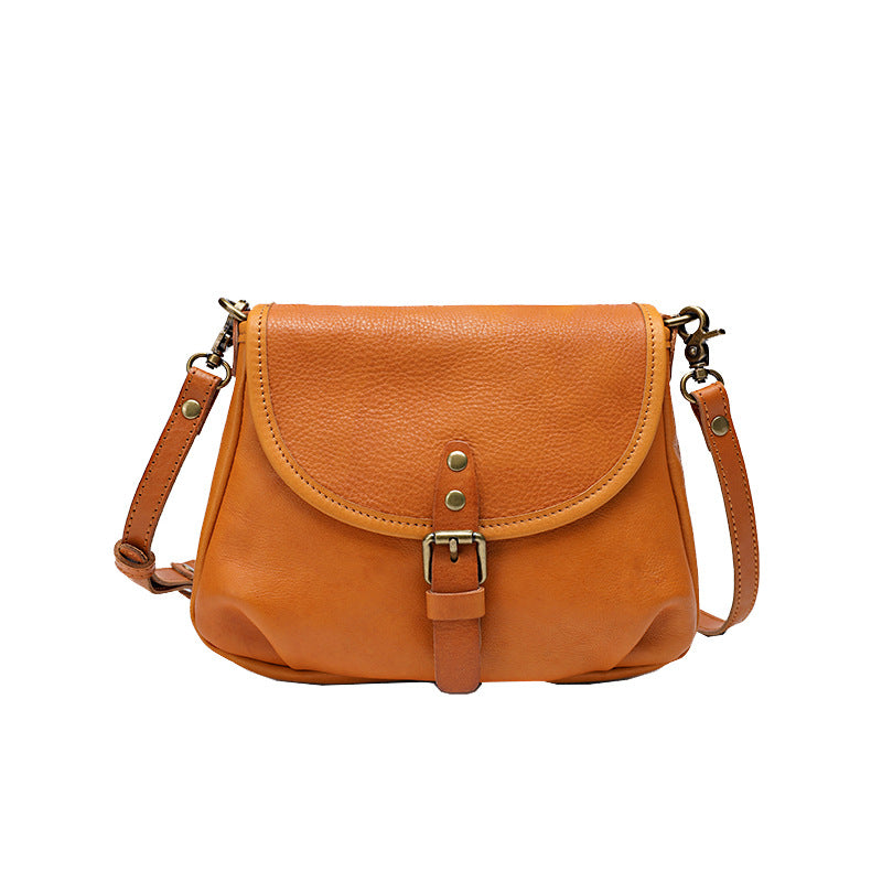 Women's Retro Artistic Handmade Vegetable Tanned Leather Crossbody Bags