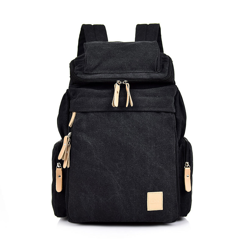 Men's Vintage Female Canvas Leisure Hiking Lightweight Backpacks