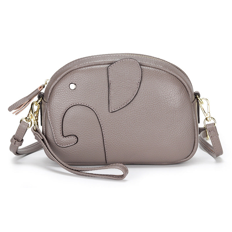 Women's Leather Summer Clutch Zipper Creative Round Crossbody Bags