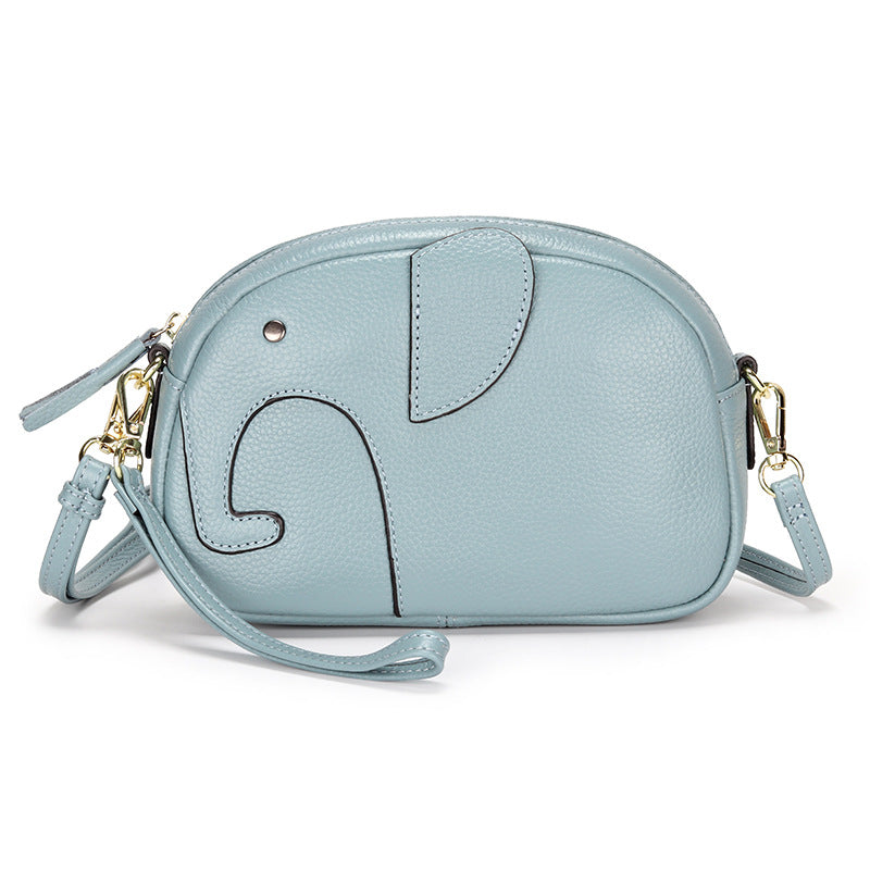 Women's Leather Summer Clutch Zipper Creative Round Crossbody Bags