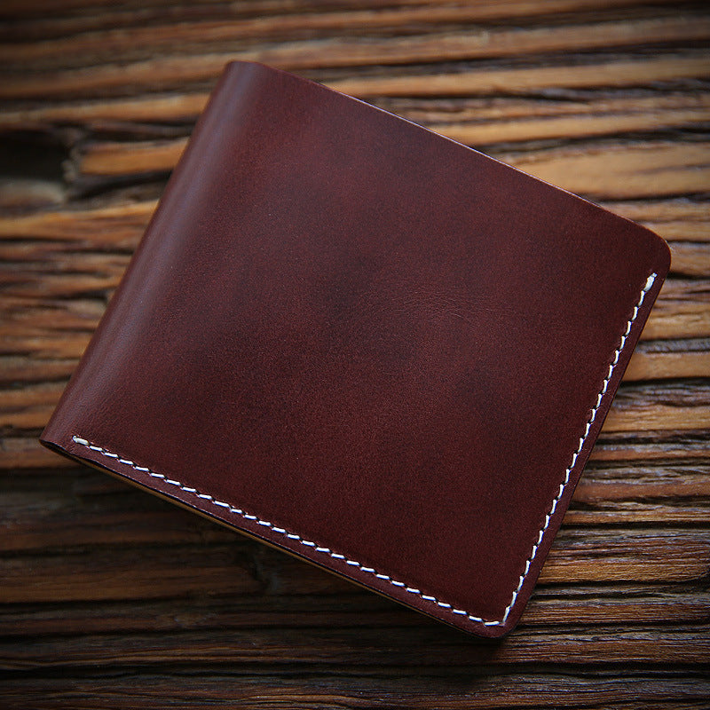Men's Handmade Retro Leather First Layer Cowhide Men's Wallets