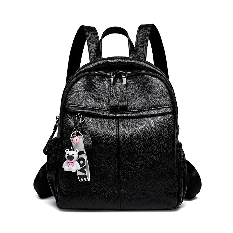 Women's Korean Style Fashionable Genuine Leather Backpacks