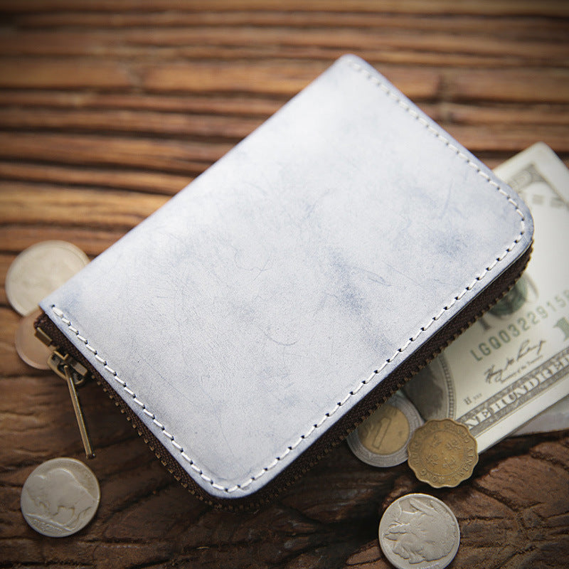 Men's Handmade Mist Wax First Layer Cowhide Men's Wallets