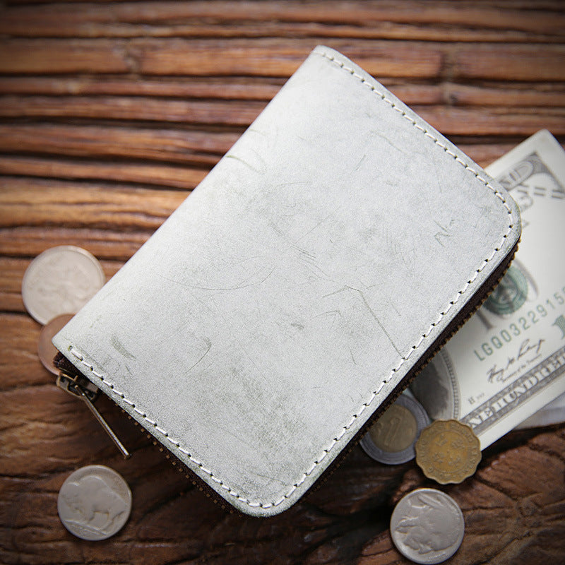 Men's Handmade Mist Wax First Layer Cowhide Men's Wallets