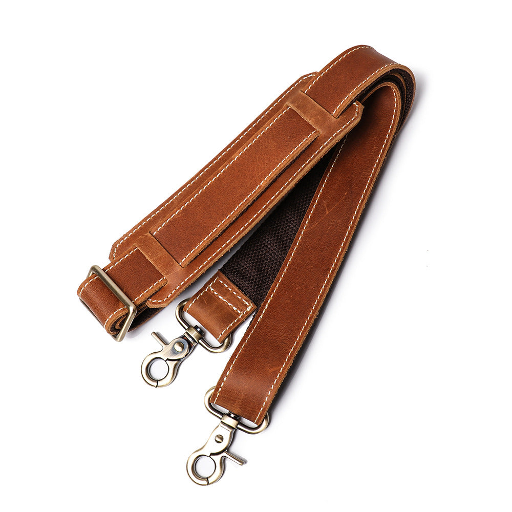 Men's Leather Portable Crazy Horse Large Capacity Men's Handbags