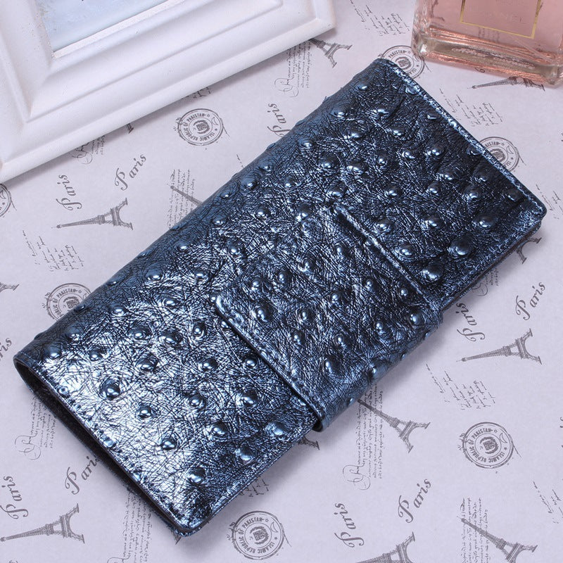 Women's Korean Genuine Leather Crocodile Pattern Snake Mid-length Ladies Wallets