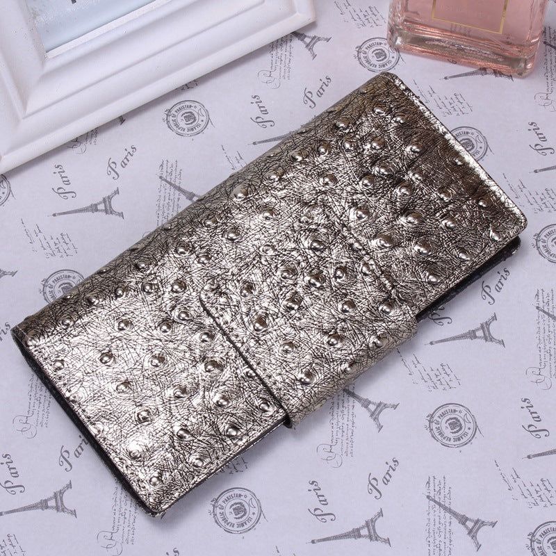Women's Korean Genuine Leather Crocodile Pattern Snake Mid-length Ladies Wallets