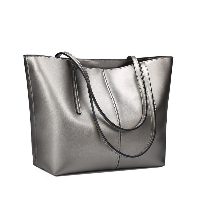 Women's Glamorous Fashion Genuine Leather Large Shoulder Bags