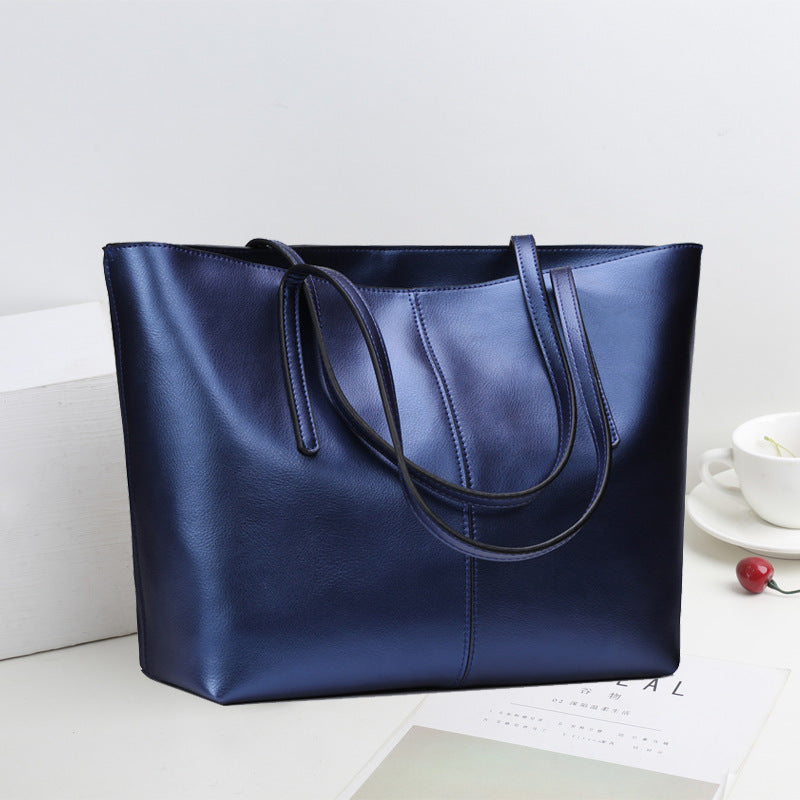 Women's Glamorous Fashion Genuine Leather Large Shoulder Bags